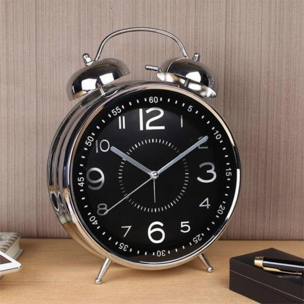 Vintage Double Bell Metal Alarm Clock