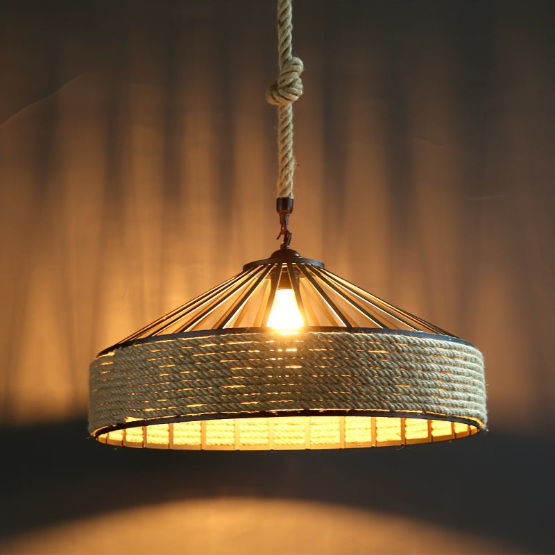 Hemp Rope Farmhouse Pendant Light