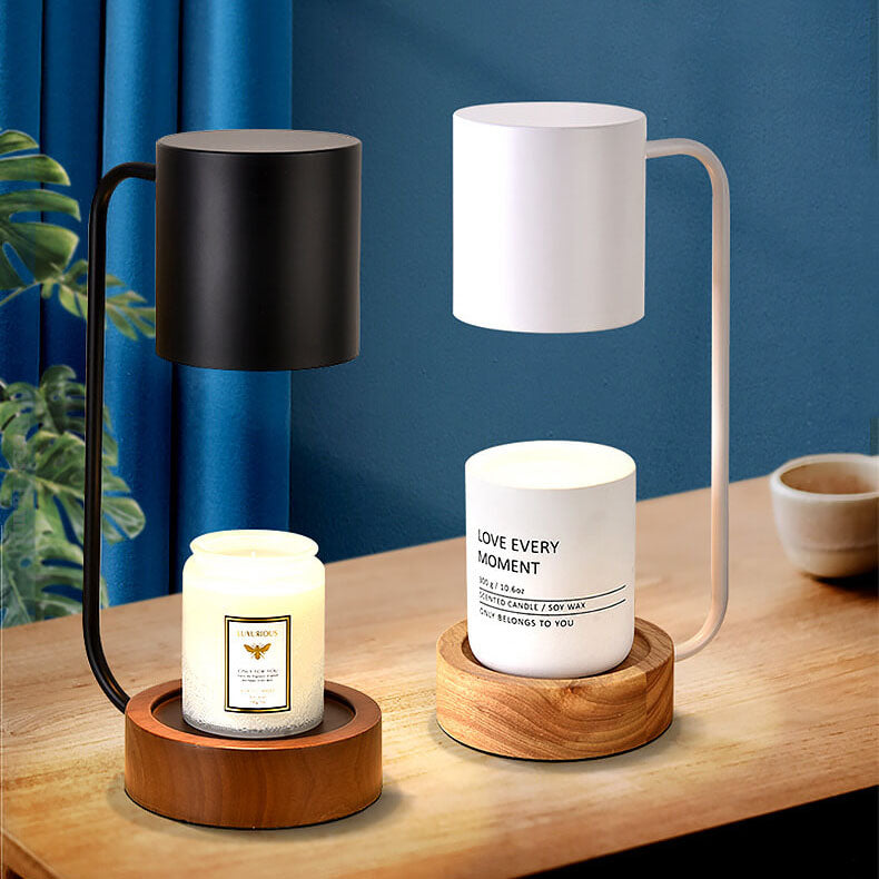Japanese Wooden Candle Warmer Lamp