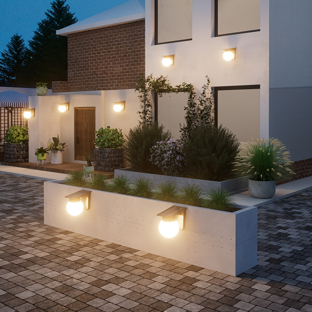 Solar Globe LED Outdoor Wall Light