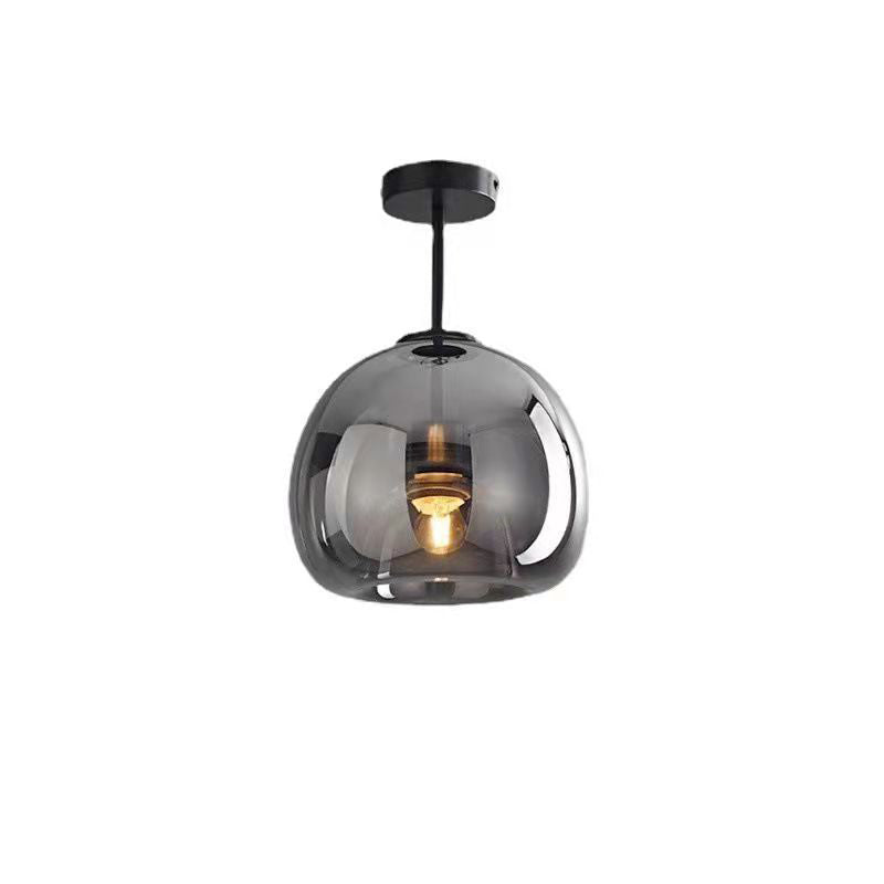 Glass Ball Semi Flush Ceiling Light