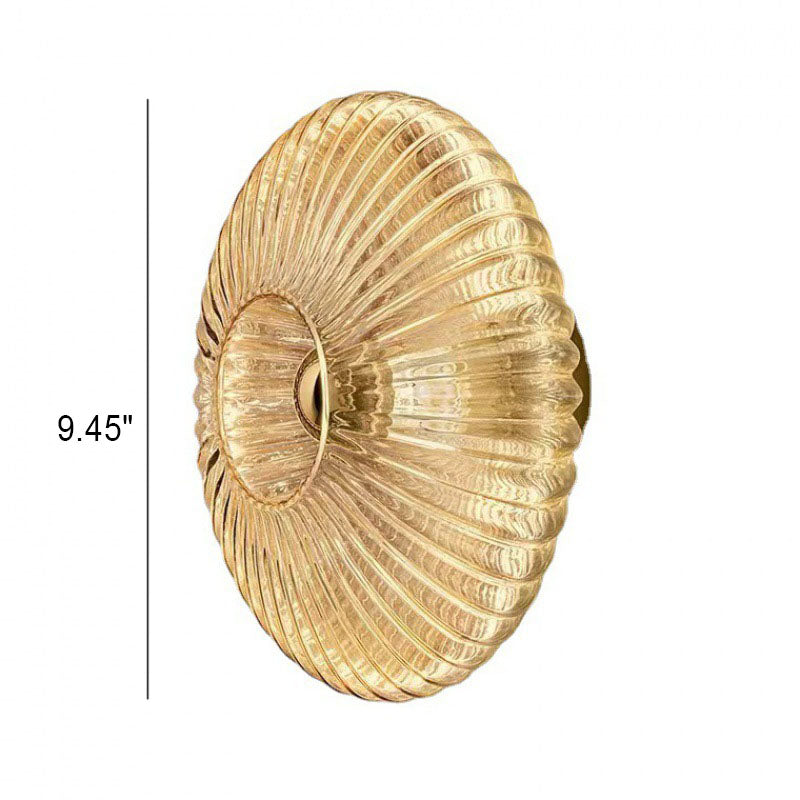 Vintage Striped Disc Wall Sconce