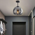 Glass Ball Semi Flush Ceiling Light
