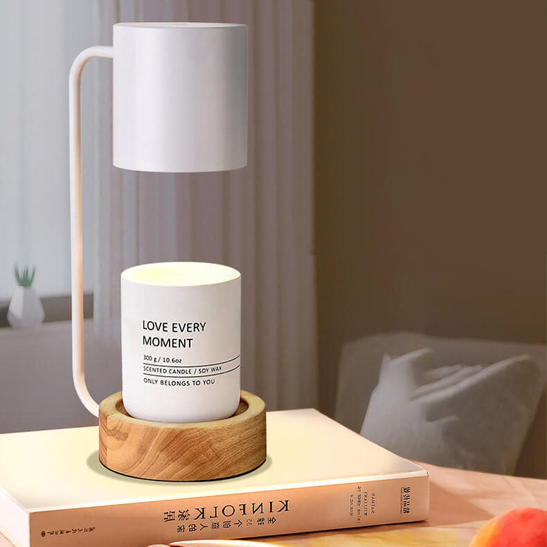 Japanese Wood & Metal Table Lamp
