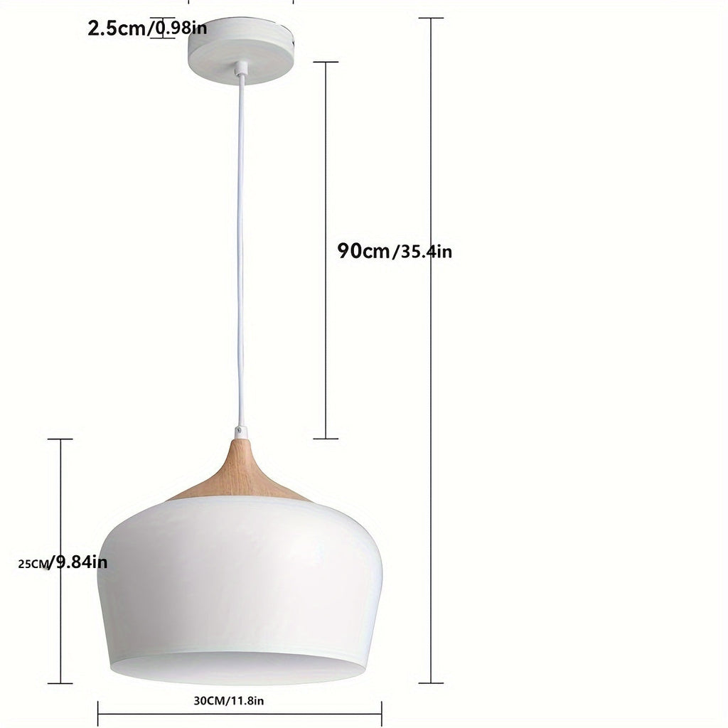Iron & Wood Grain Pendant Light