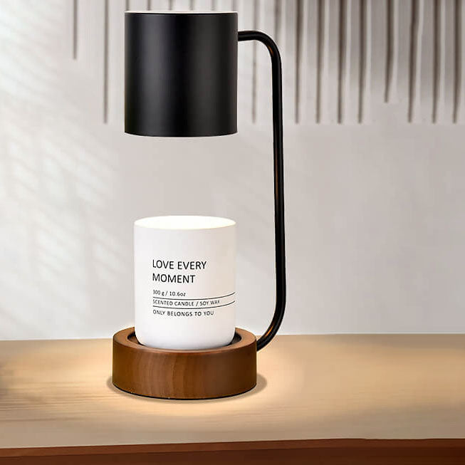 Japanese Wooden Candle Warmer Lamp