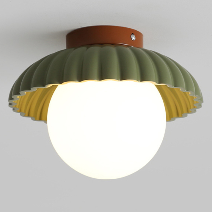 Iron & Glass Hallway Ceiling Light