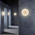 Vintage Striped Disc Wall Sconce