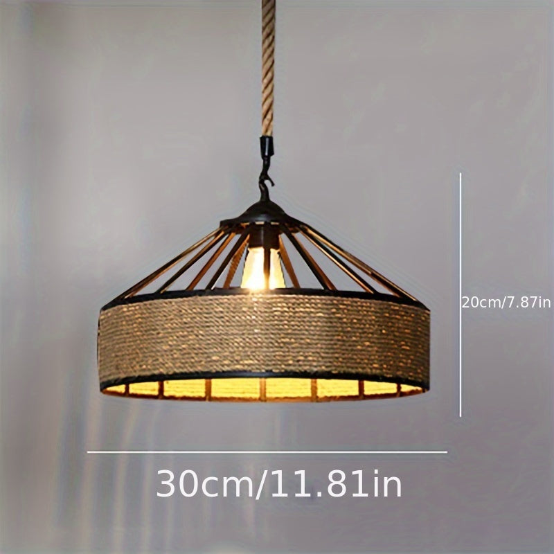 Hemp Rope Farmhouse Pendant Light