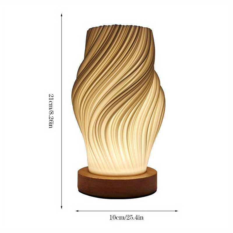 LED Swirl Dimmable Table Lamp