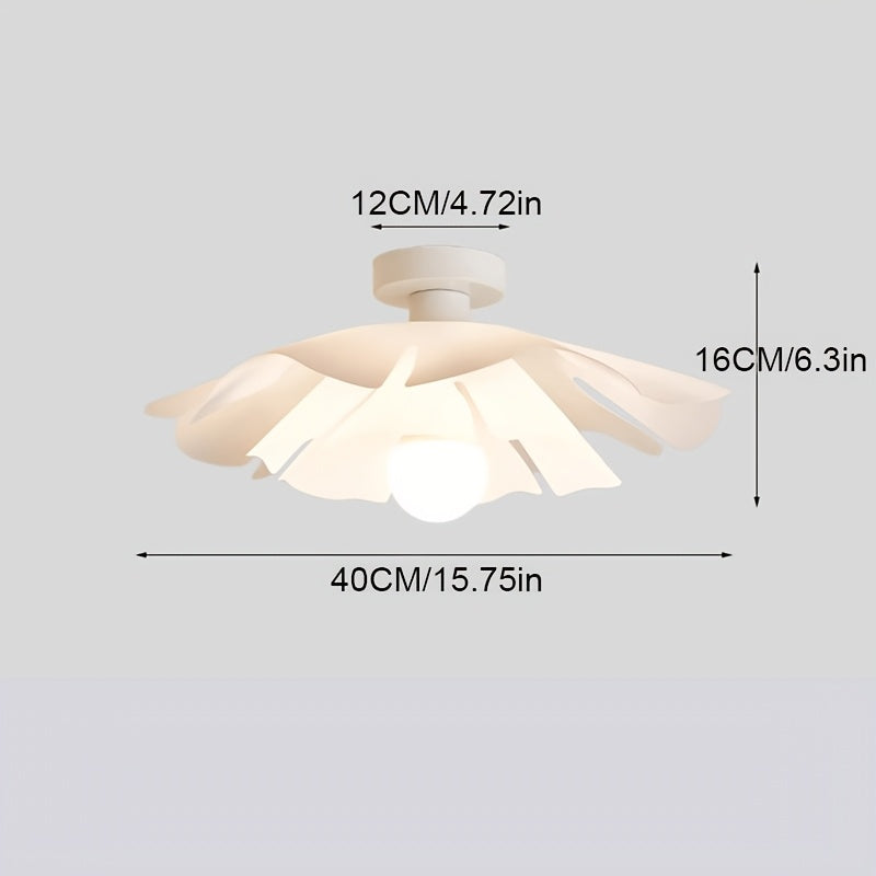 Petal Flower Semi Flush Ceiling Light