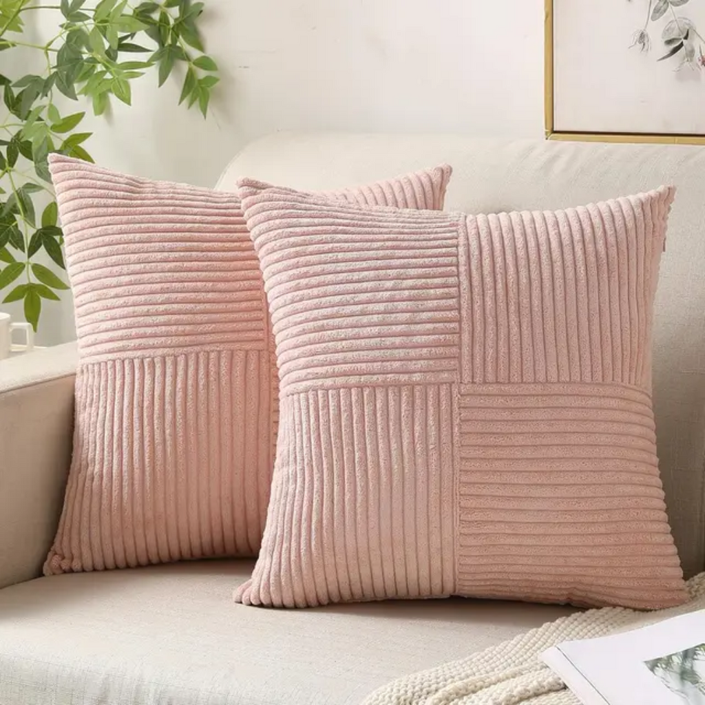 Corduroy Striped Cushion Covers