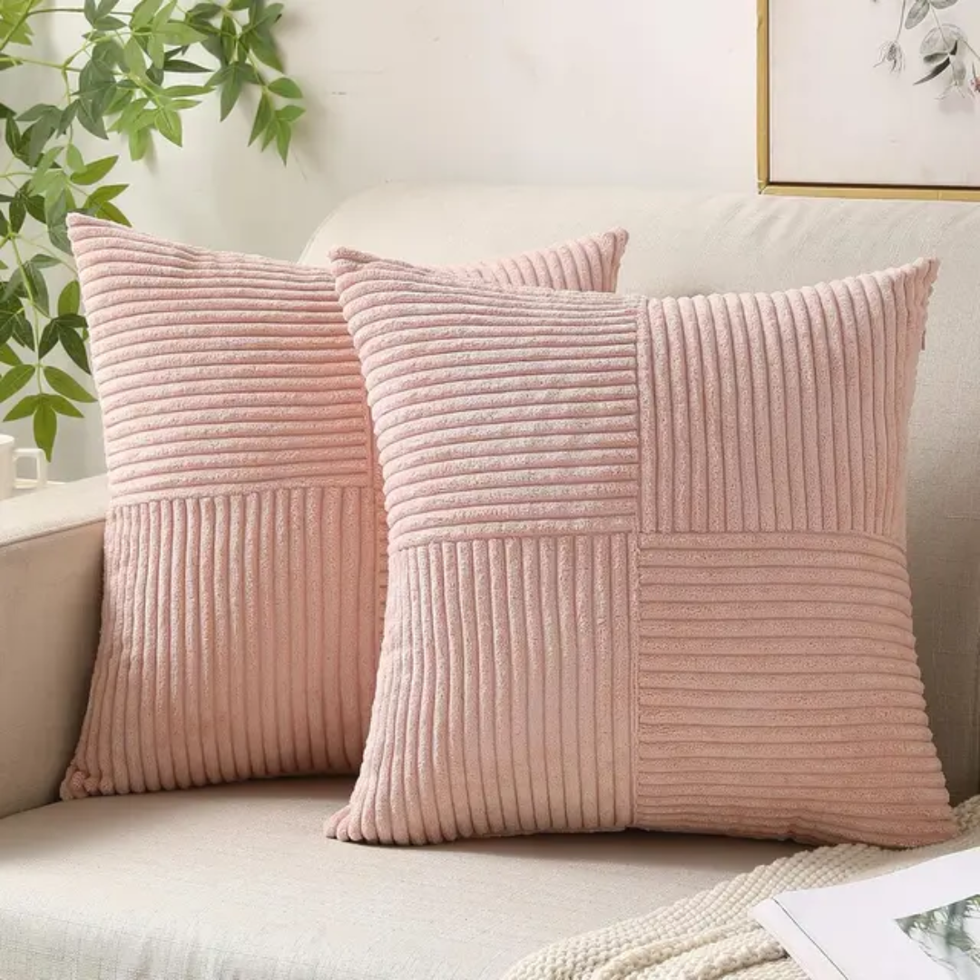 Corduroy Striped Cushion Covers