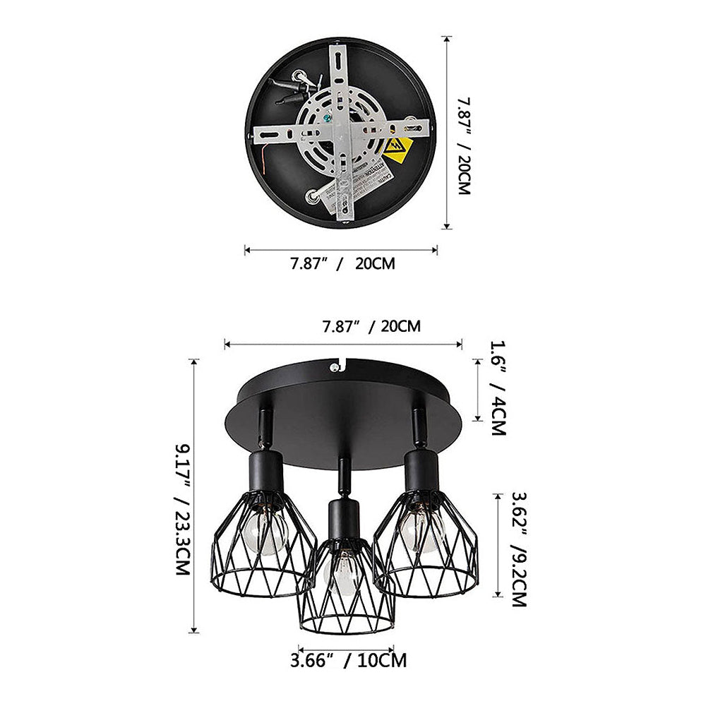 Industrial Adjustable Spotlight Ceiling Light