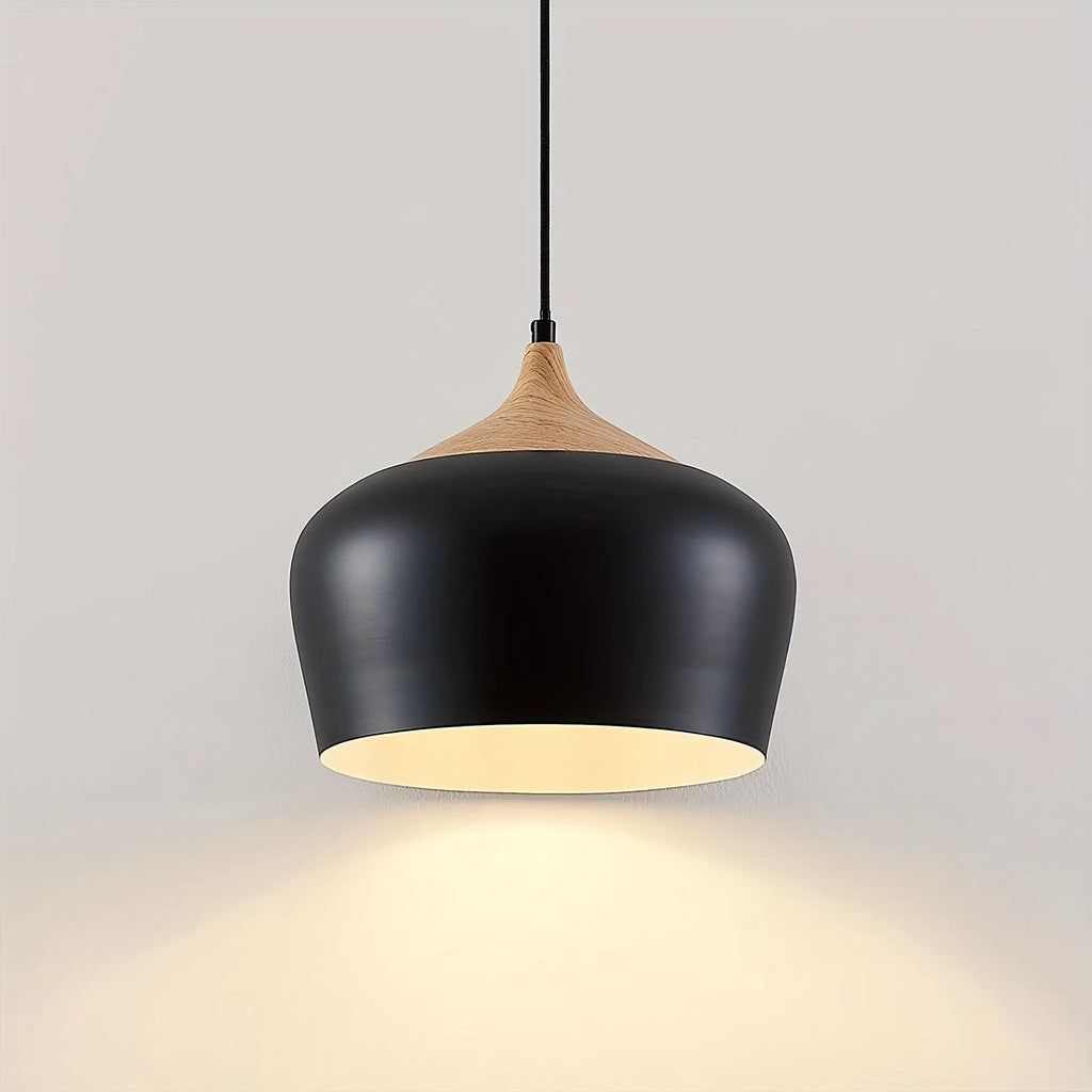 Iron & Wood Grain Pendant Light