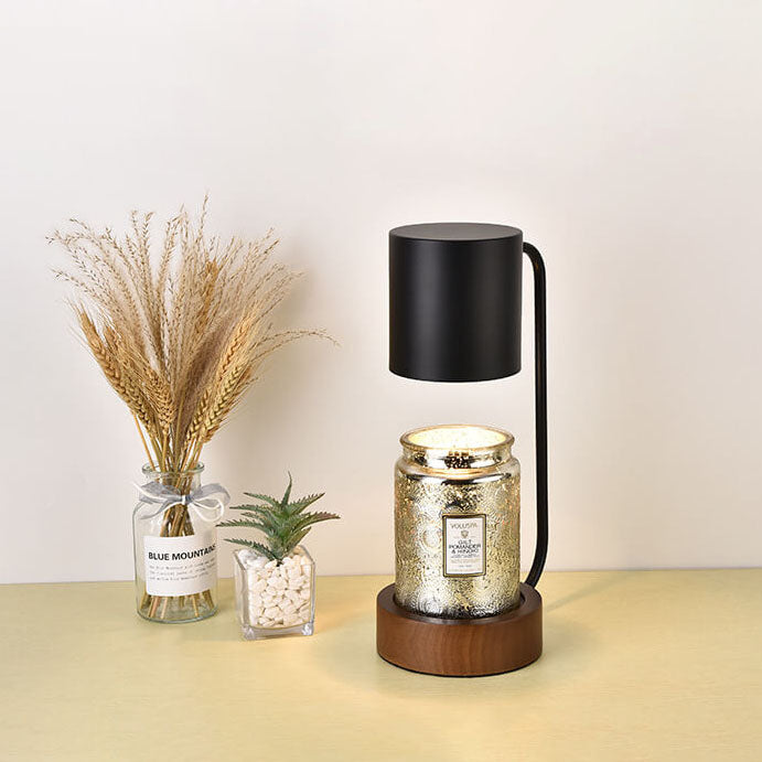 Japanese Wooden Candle Warmer Lamp