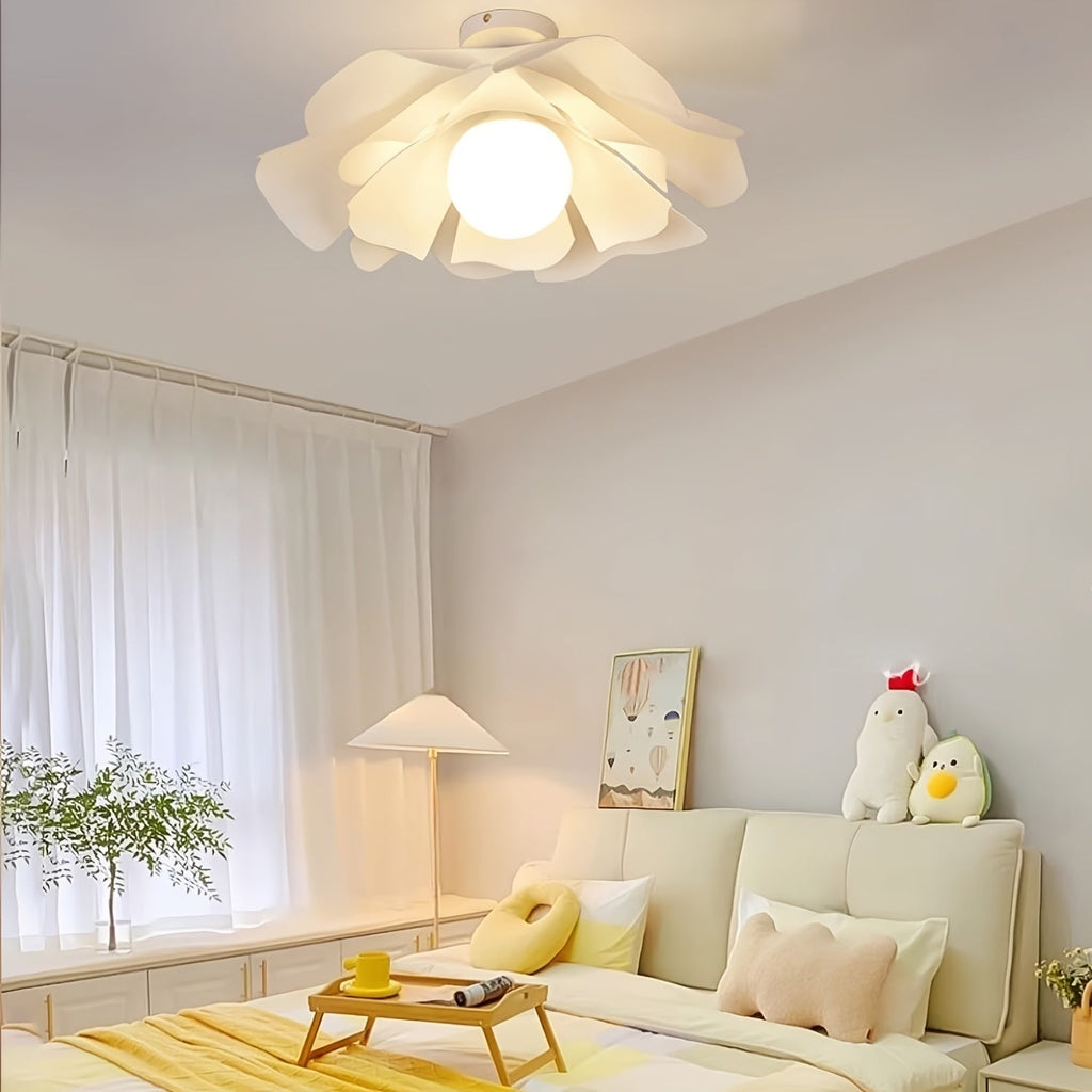 Rose Petal Semi Flush Ceiling Light