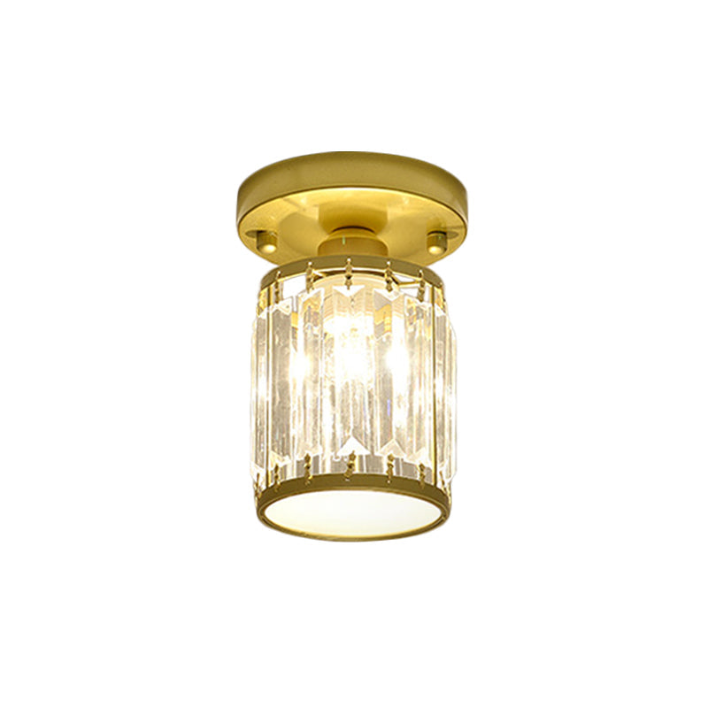 Crystal Foyer Semi Flush Ceiling Light