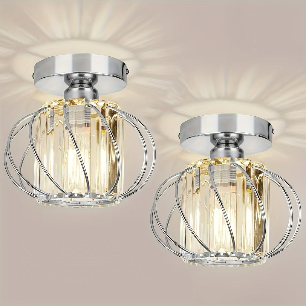 Industrial Cage Semi Flush Ceiling Light
