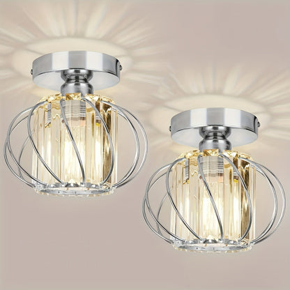 Industrial Cage Semi Flush Ceiling Light