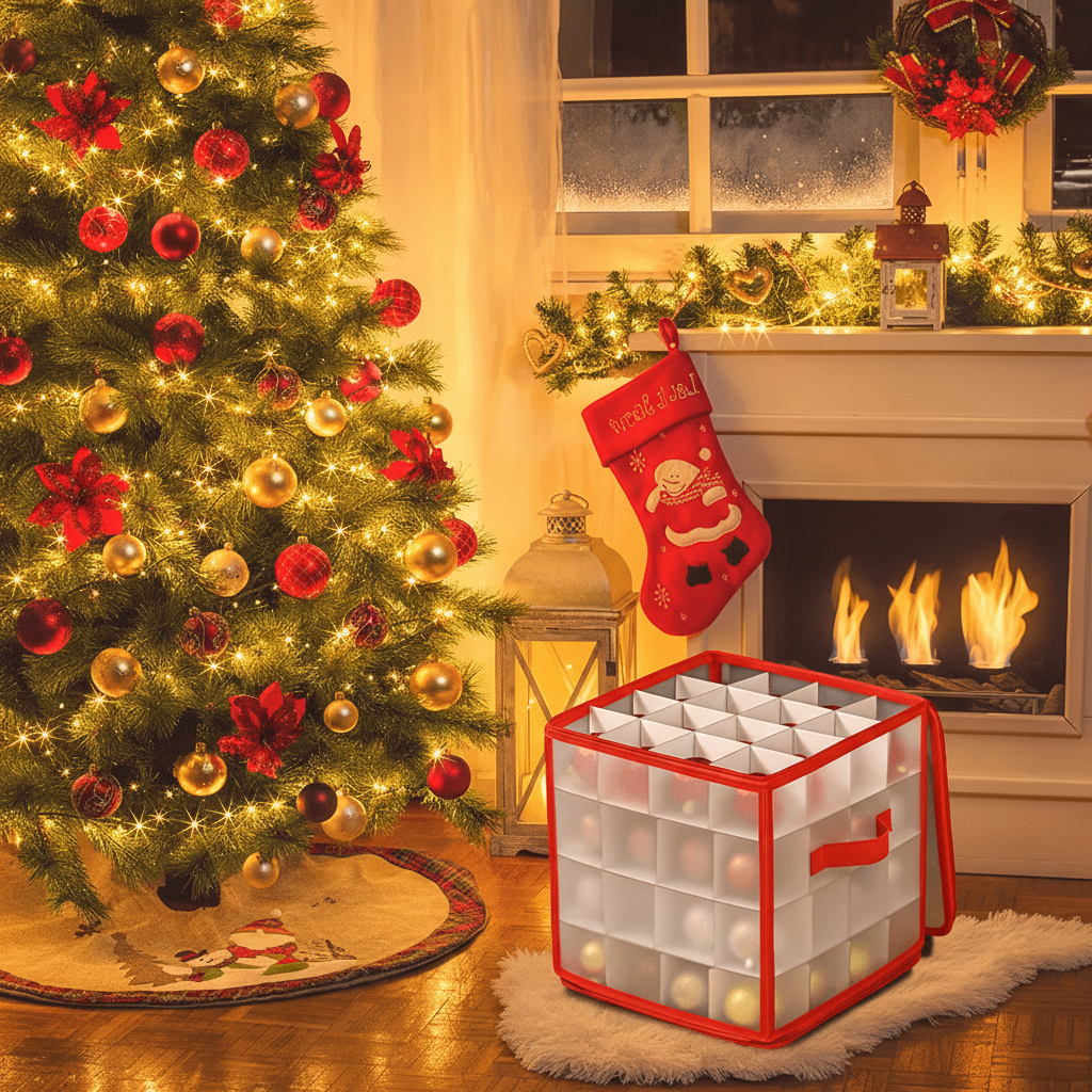 Clear Plastic Christmas Ornament Box