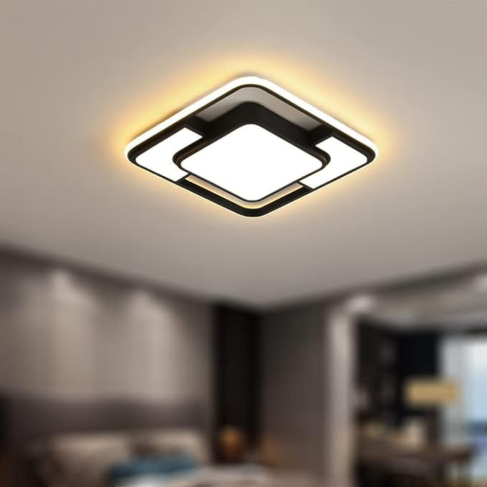 Remote Dimmable Geometric Ceiling Light