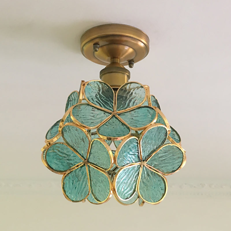 Retro Flower Flush Ceiling Light