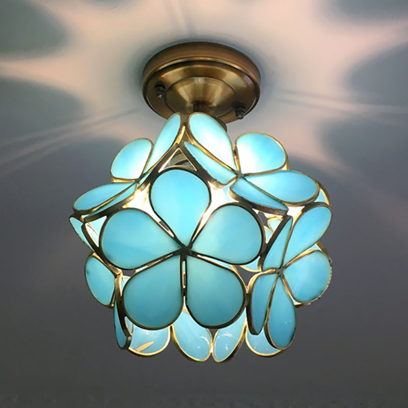 Retro Flower Flush Ceiling Light