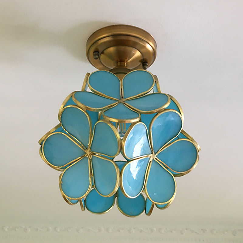 Retro Flower Flush Ceiling Light