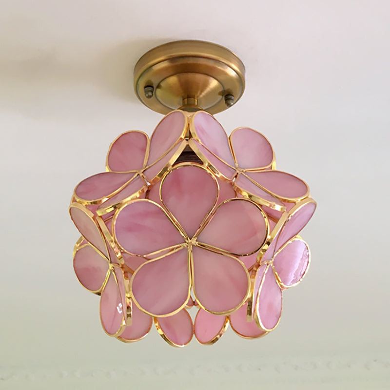 Retro Flower Flush Ceiling Light
