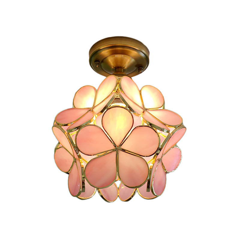 Retro Flower Flush Ceiling Light