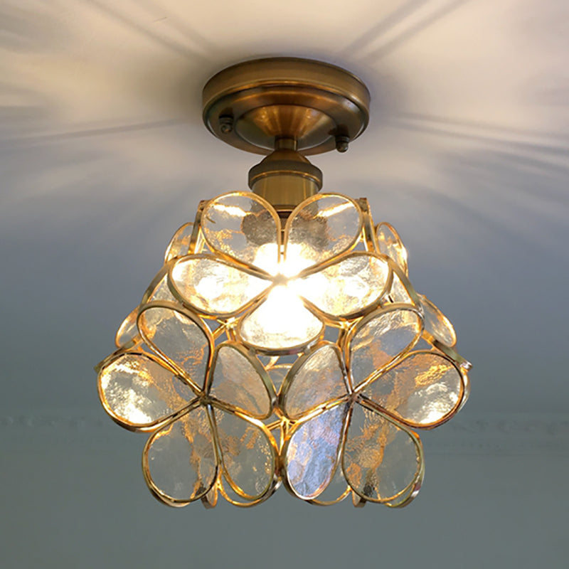 Retro Flower Flush Ceiling Light