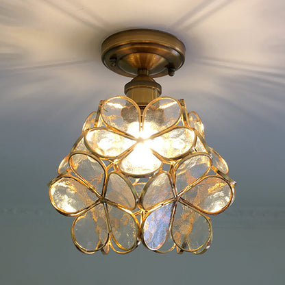 Retro Flower Flush Ceiling Light