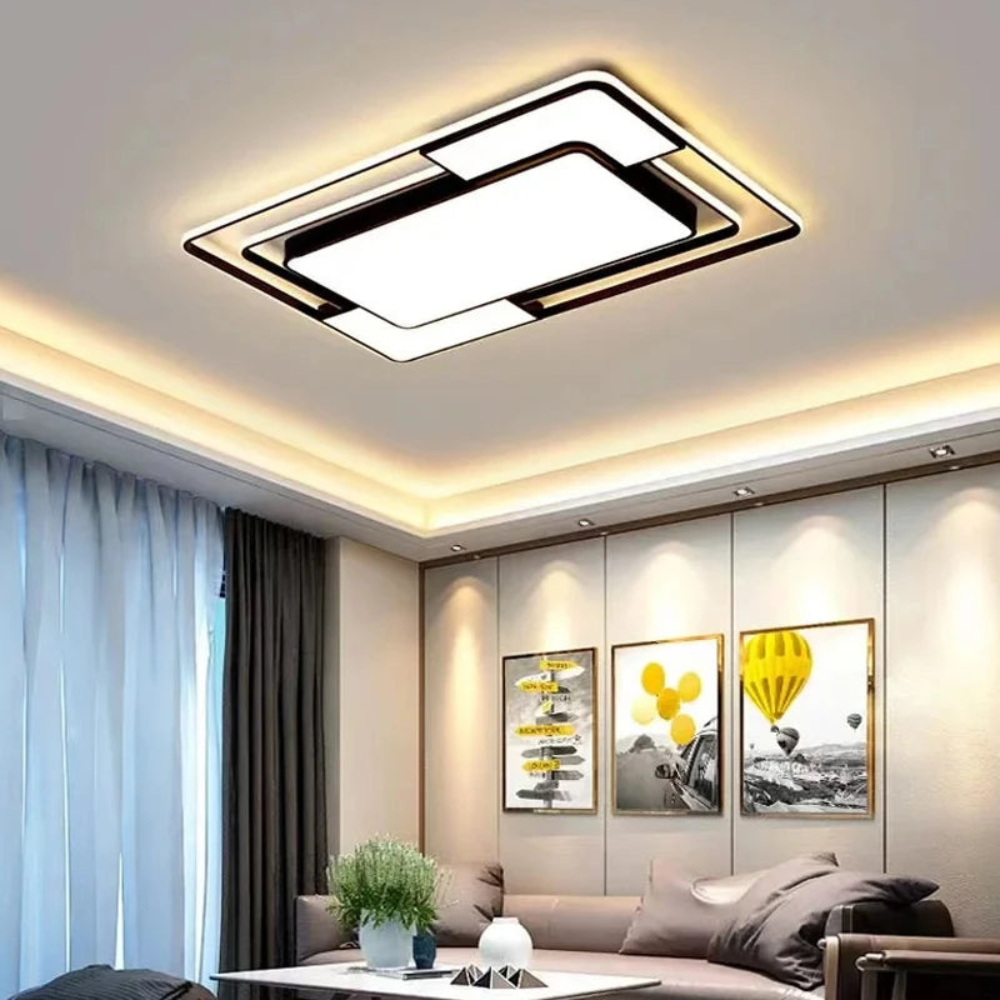 Remote Dimmable Geometric Ceiling Light