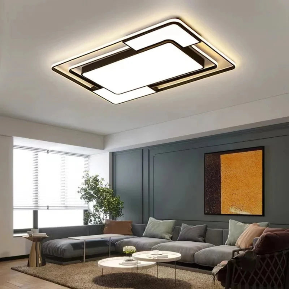 Remote Dimmable Geometric Ceiling Light