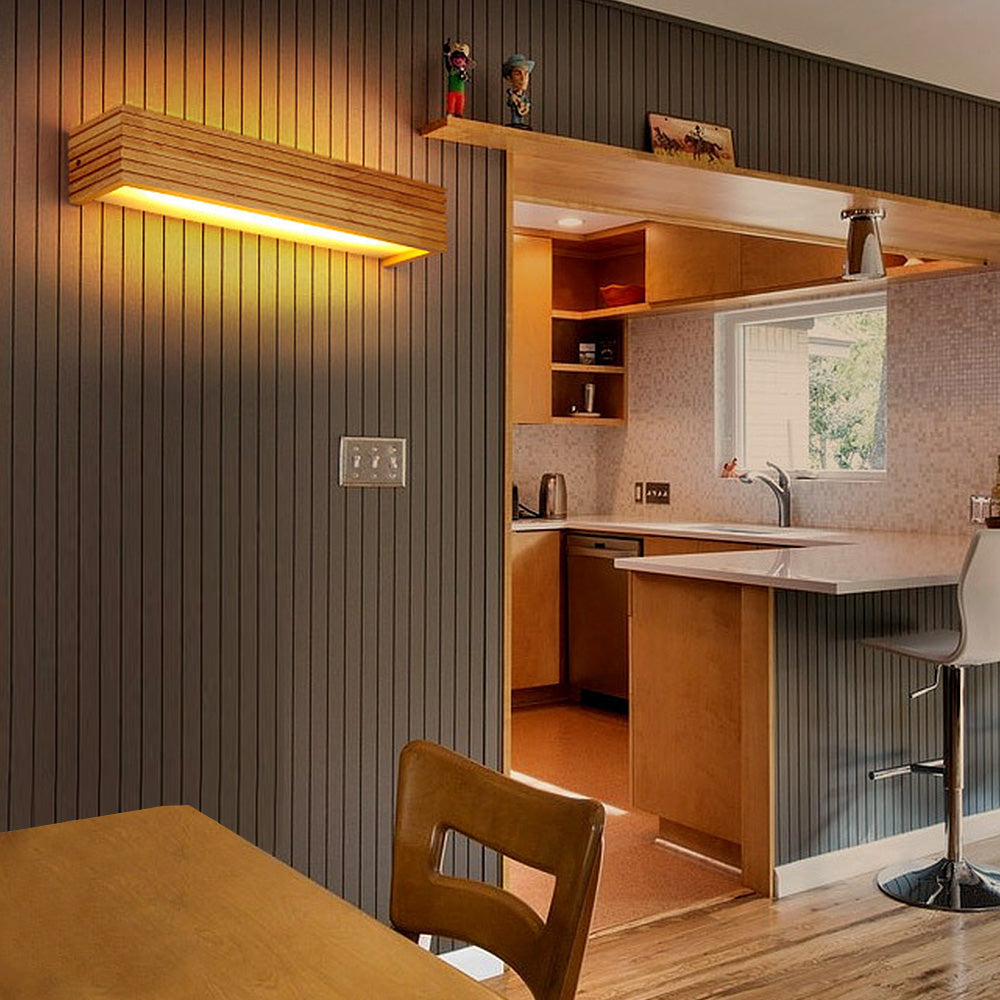 Wooden Minimalist LED Wall Lamp