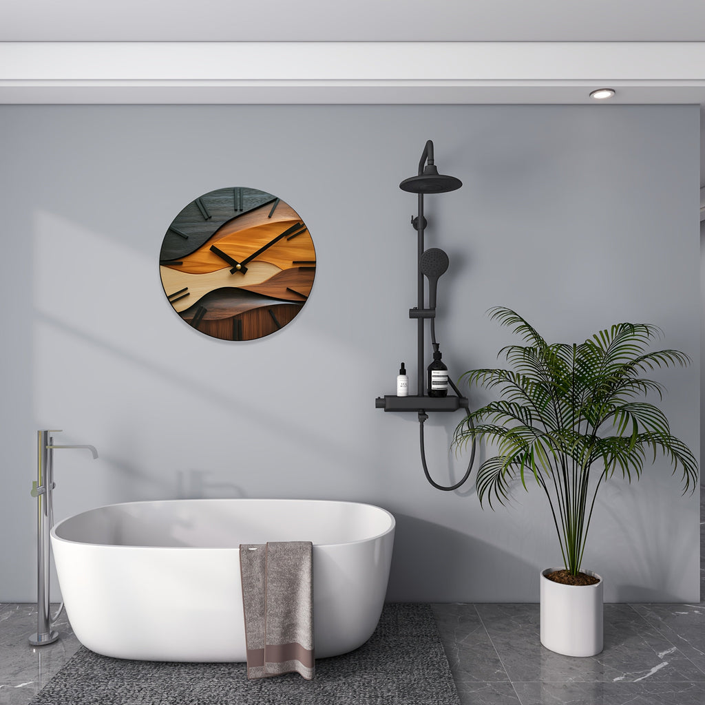Artistic Wood Grain Wall Clock