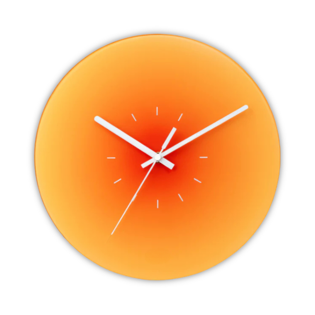 Sunset Gradient Glass Wall Clock