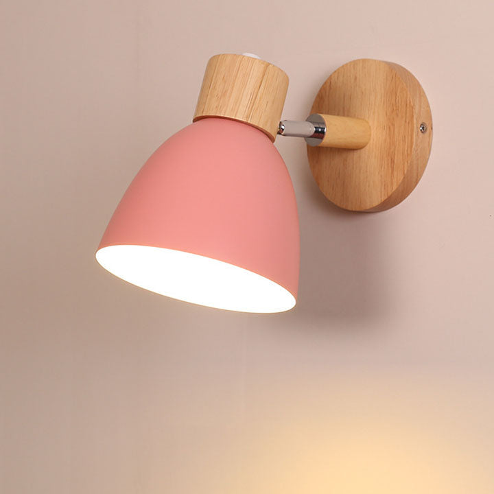 Wood & Iron Macaron Wall Sconce