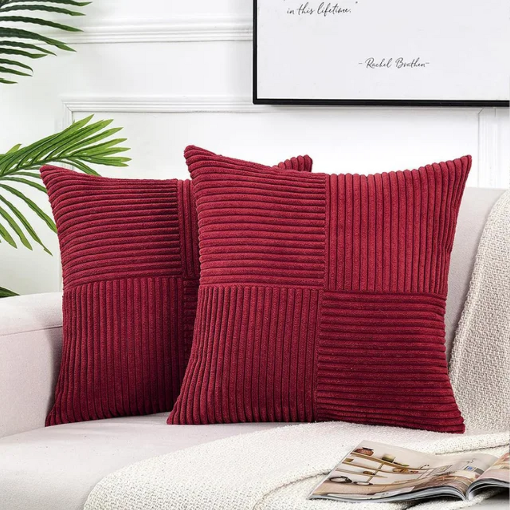 Corduroy Striped Cushion Covers