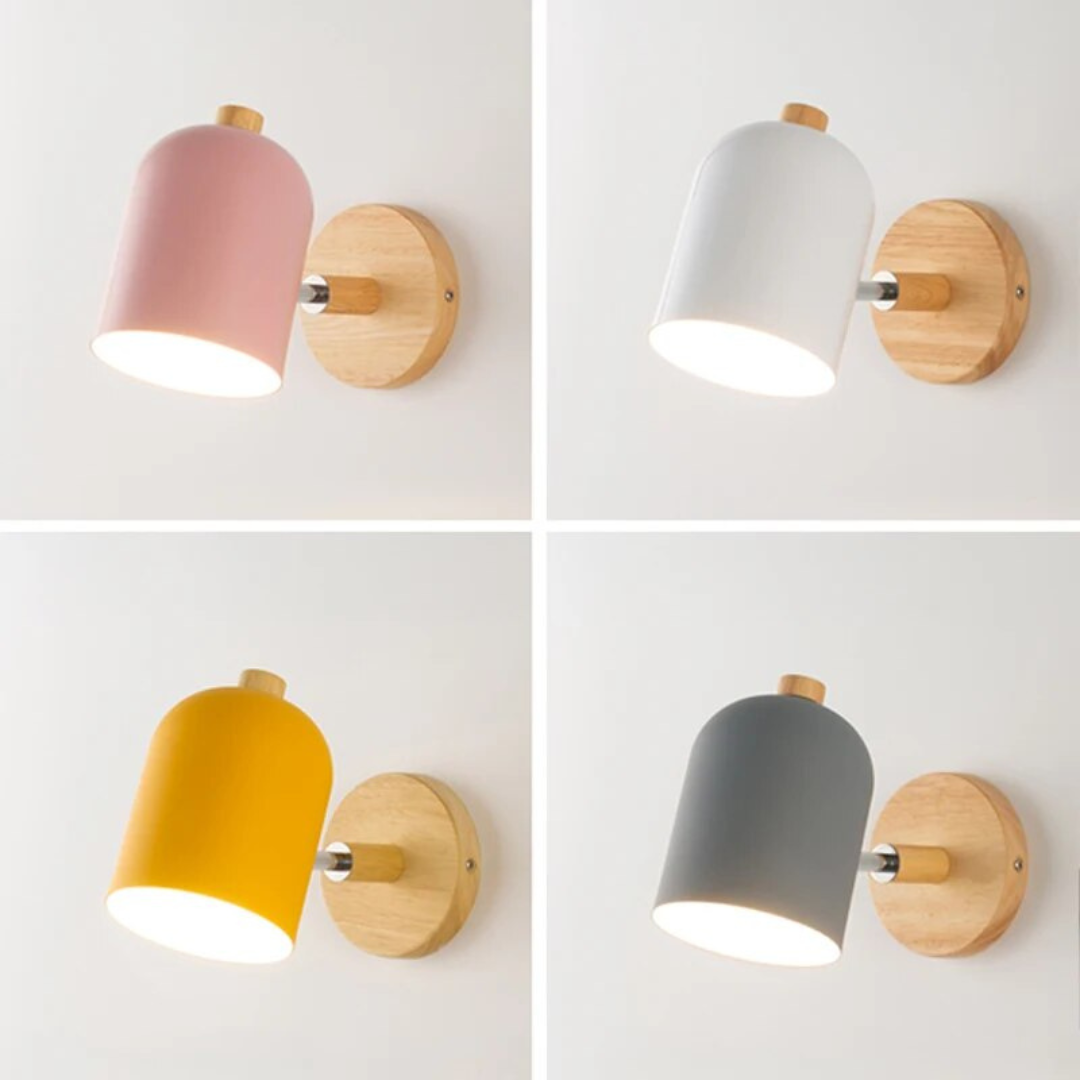 Drelis Scandinavian Wooden Wall Lamp