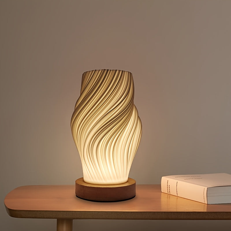 LED Swirl Dimmable Table Lamp