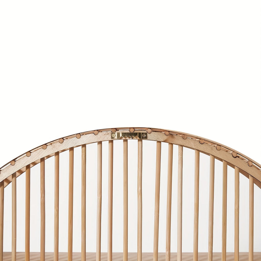Round Bamboo Floating Wall Shelf