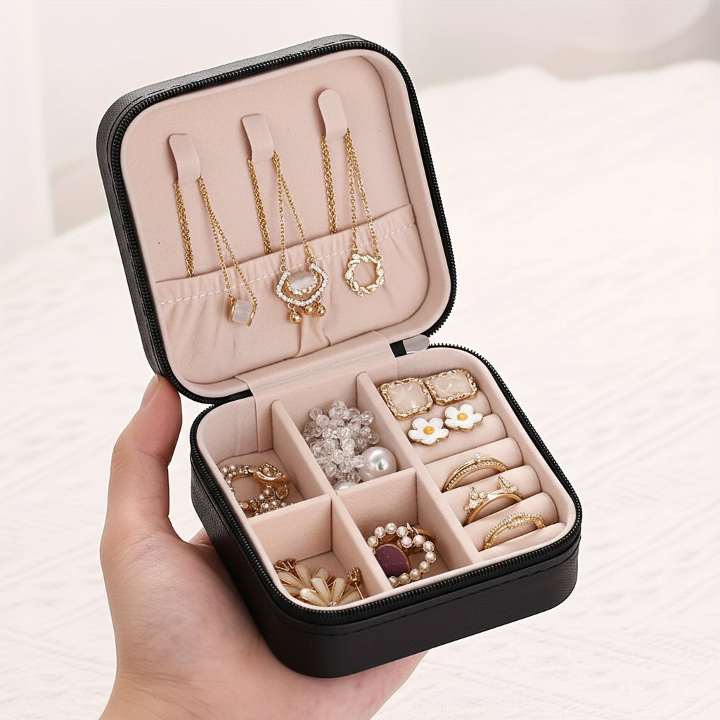 Zipper Travel Jewellery Organiser Case