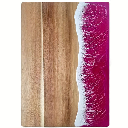 Wave Resin Acacia Wood Serving Board