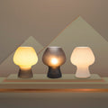 Ribbed Glass Mushroom Bedside Lamp