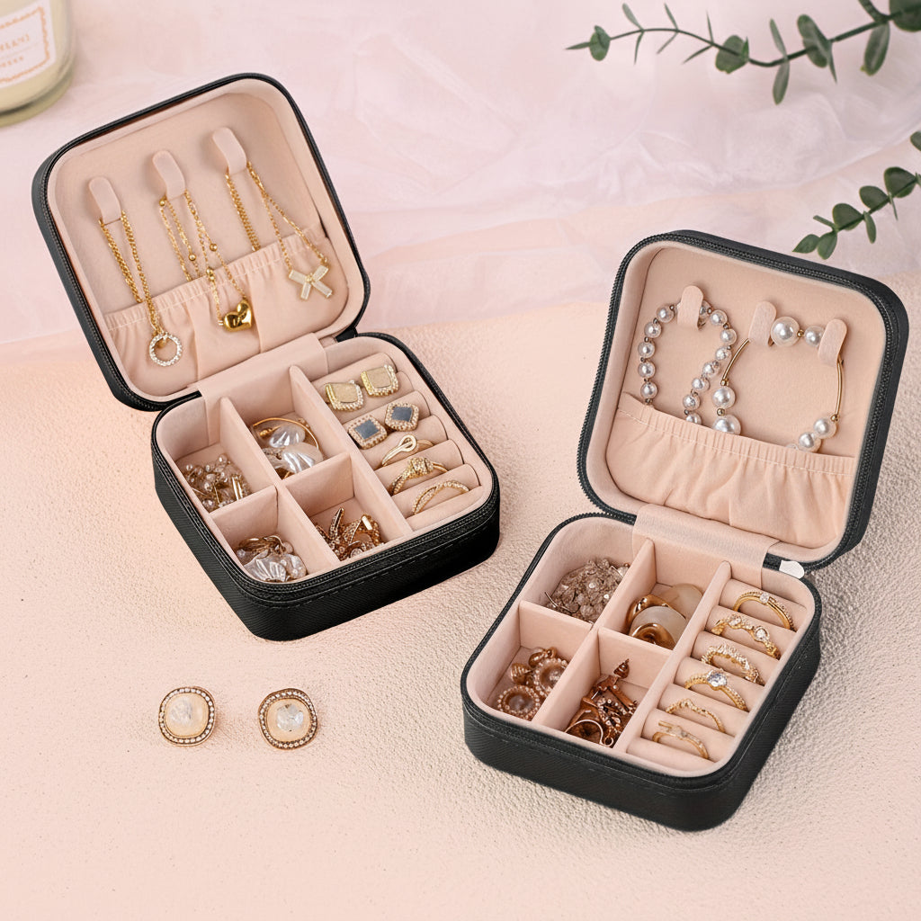 Zipper Travel Jewellery Organiser Case