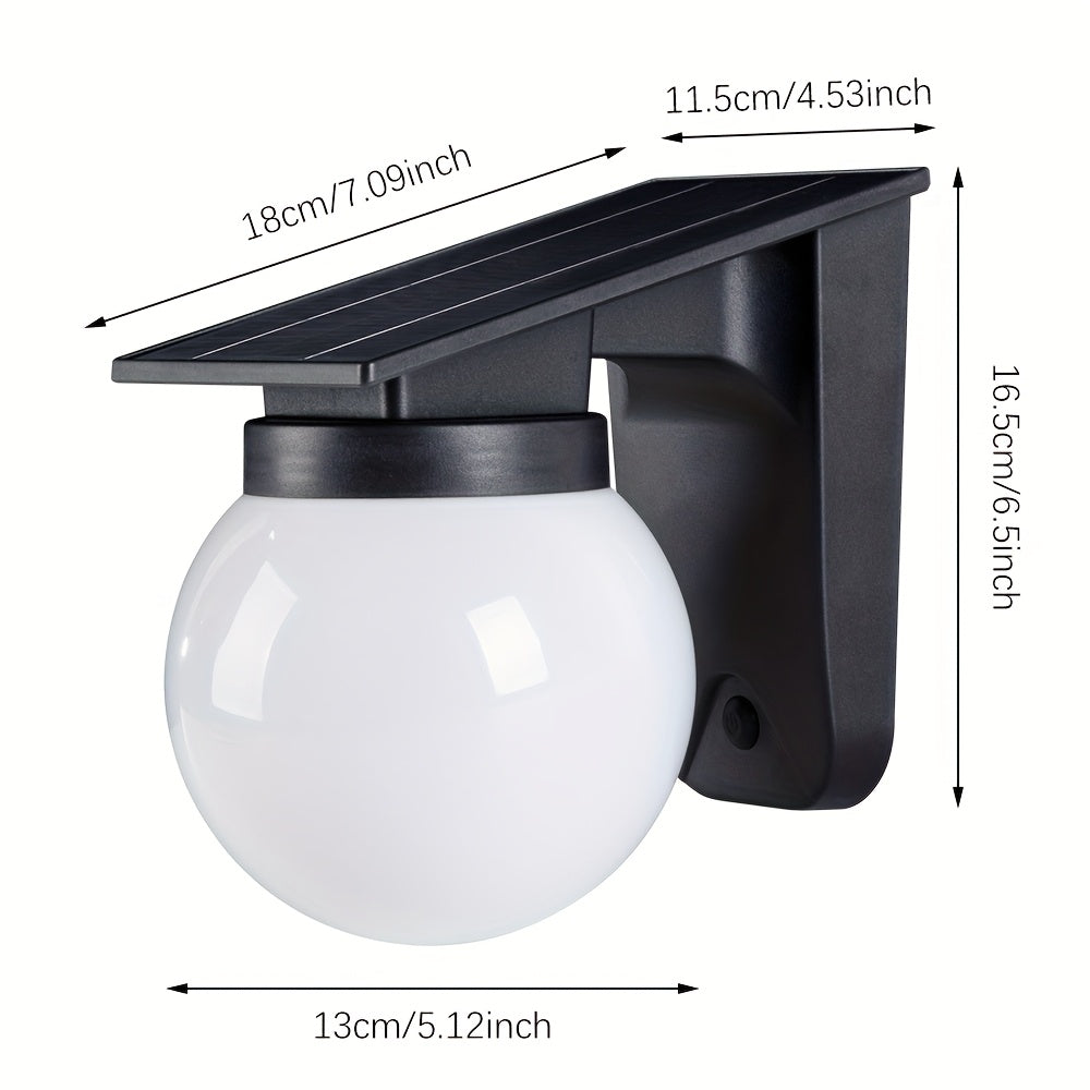 Solar Globe LED Outdoor Wall Light