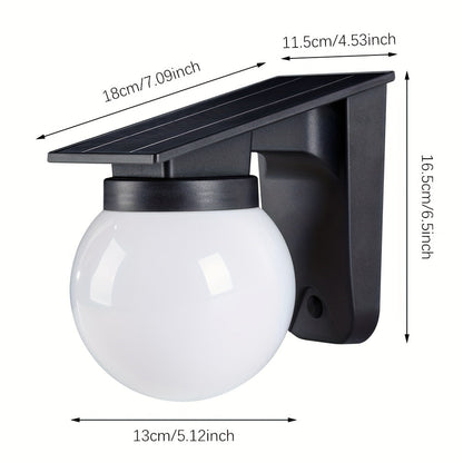 Solar Globe LED Outdoor Wall Light
