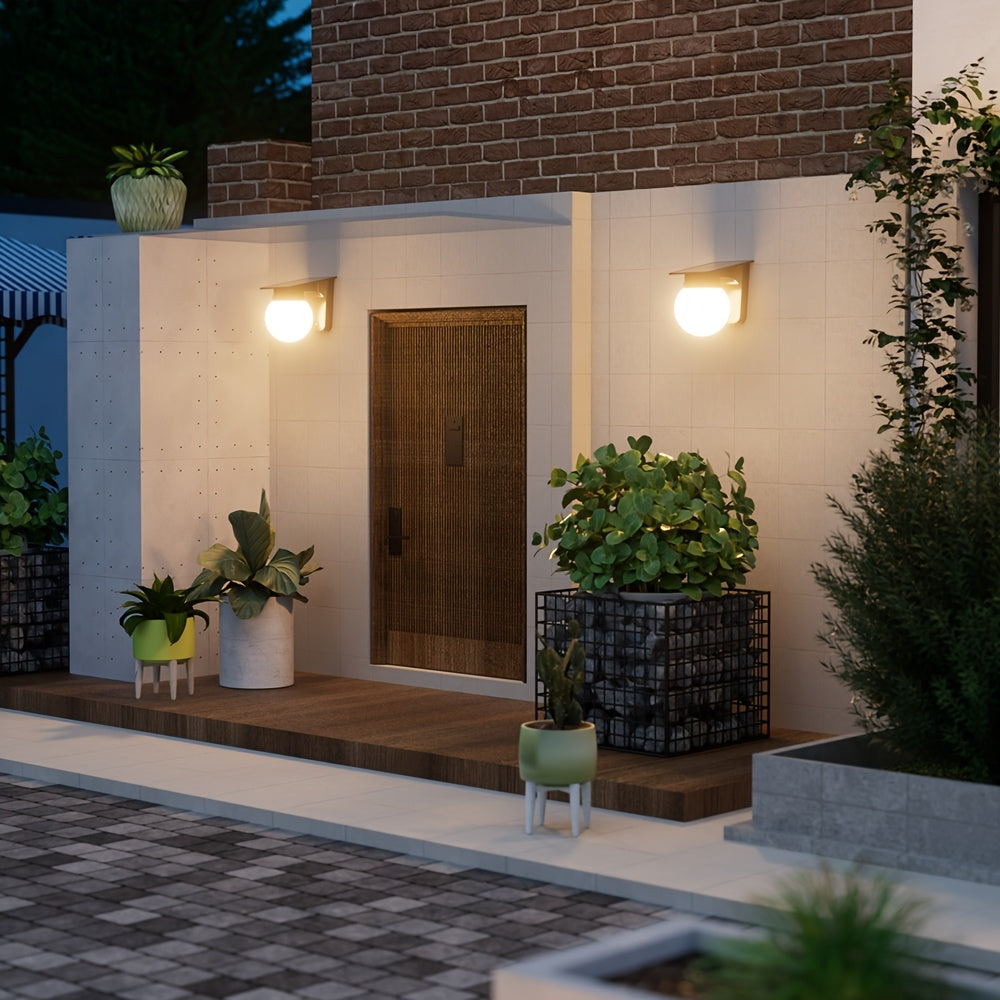 Solar Globe LED Outdoor Wall Light